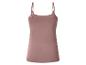 Einfarbiges mauvefarbenes Damen-Spaghettiträger-Top, Rückansicht