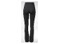Schwarze Yogahose mit hoher Taille und ausgestelltem Bein, von hinten gesehen.