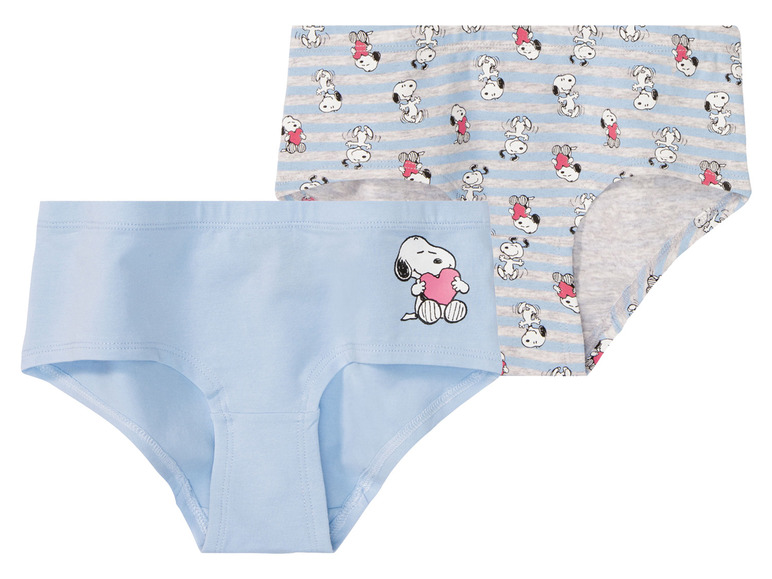 Zwei blaue Slips mit Snoopy-Motiv