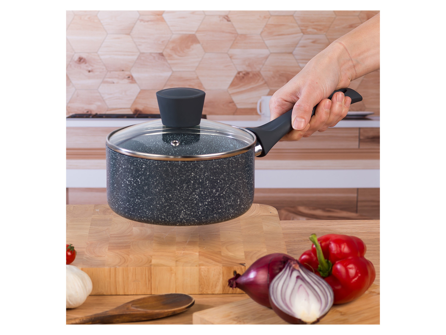 Thumbnail - Russell Hobbs Aluminium Nightfall Collection Blue Marble (Stielkasserolle, 16cm)