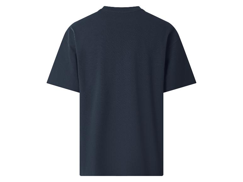 Herren-T-Shirt in Marineblau, Rückansicht