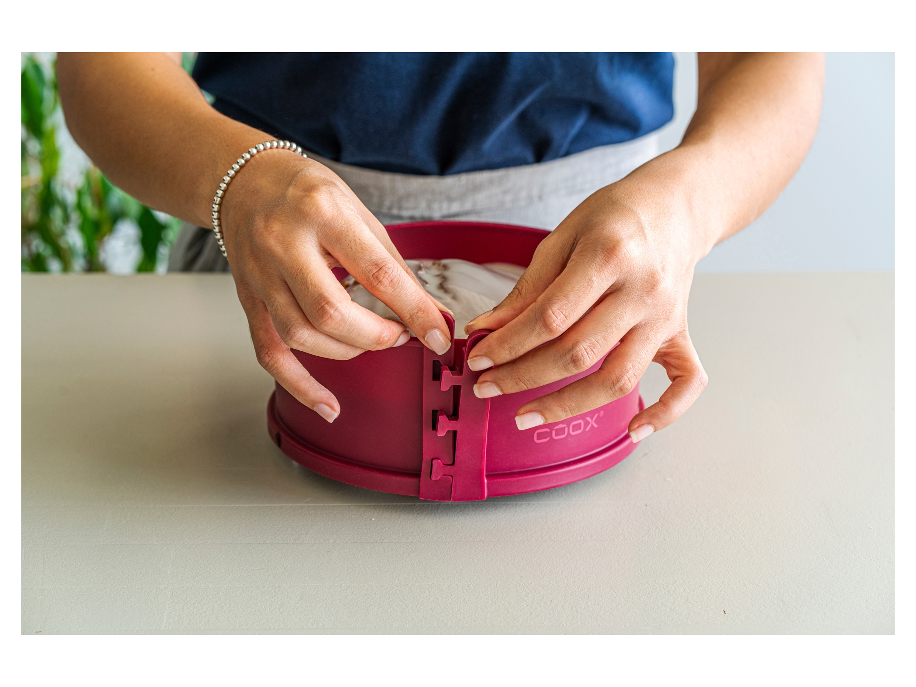 Thumbnail - Coox Springform 18 cm mit Glasboden (Dunkelrot)