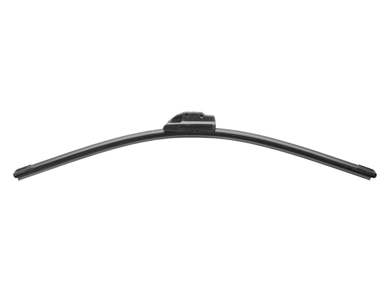 Ein schwarzes Scheibenwischerblatt.