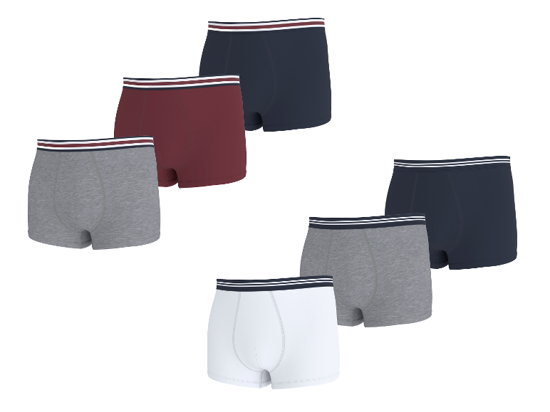 ESMARA MEN Herren Boxer, 3er-Pack, in verschiedenen Farben mit gestreiftem Bund