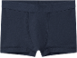 Marineblaue Baumwoll-Boxershorts für Herren mit elastischem Bund.