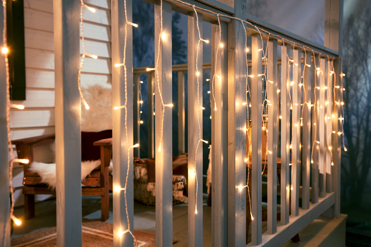 Thumbnail - LIVARNO home Balkonvorhang, mit 8 Funktionen (Warmweiß)