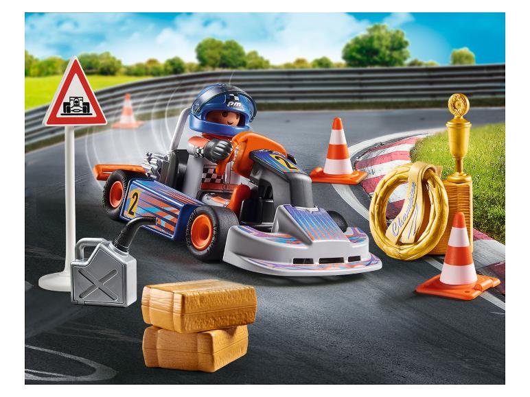 Playmobil Gokart, Pokale und Rennzubehör.