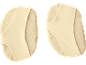 Zwei beige Fußschützer für Ballett oder Tanz.