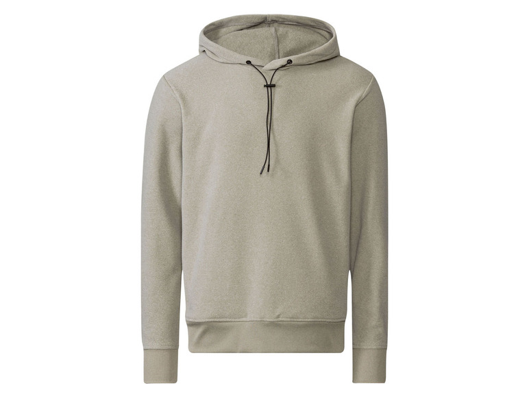 Ein grauer Hoodie mit Kapuze.