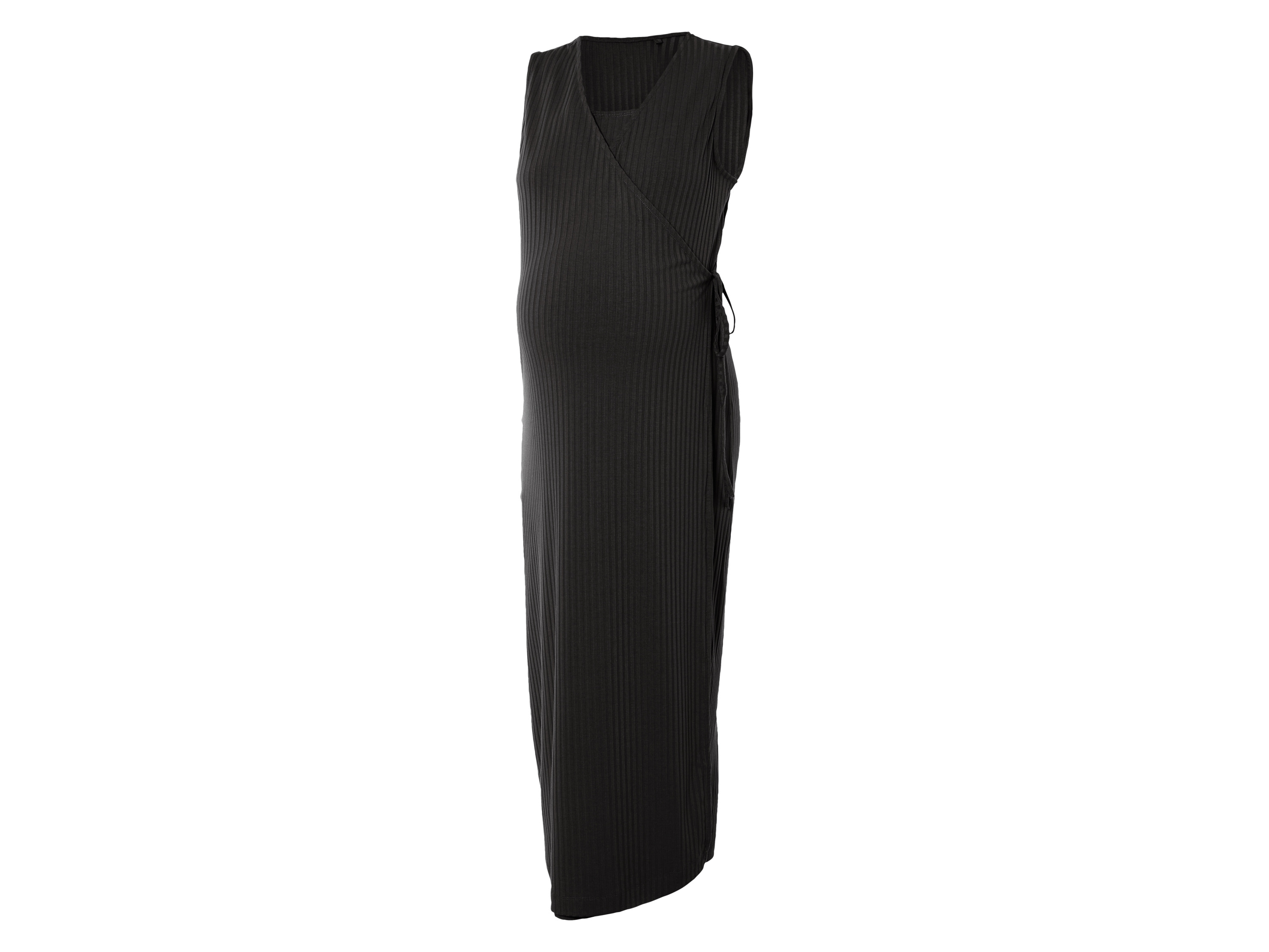 esmara® Damen Kleid Umstand (Schwarz, XL(48/50))““ | schwarz Muster: – Detail: in modischer Ripp-Qualität