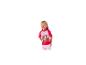 Mädchen in rotem Kurzarm-T-Shirt mit Paw Patrol Skye-Aufdruck.