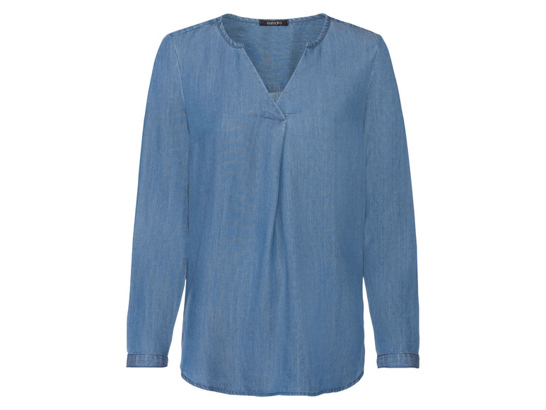 Gehe zu Vollbildansicht: esmara Damen Bluse, leicht tailliert geschnitten, mit abgerundetem Saum - Bild 5