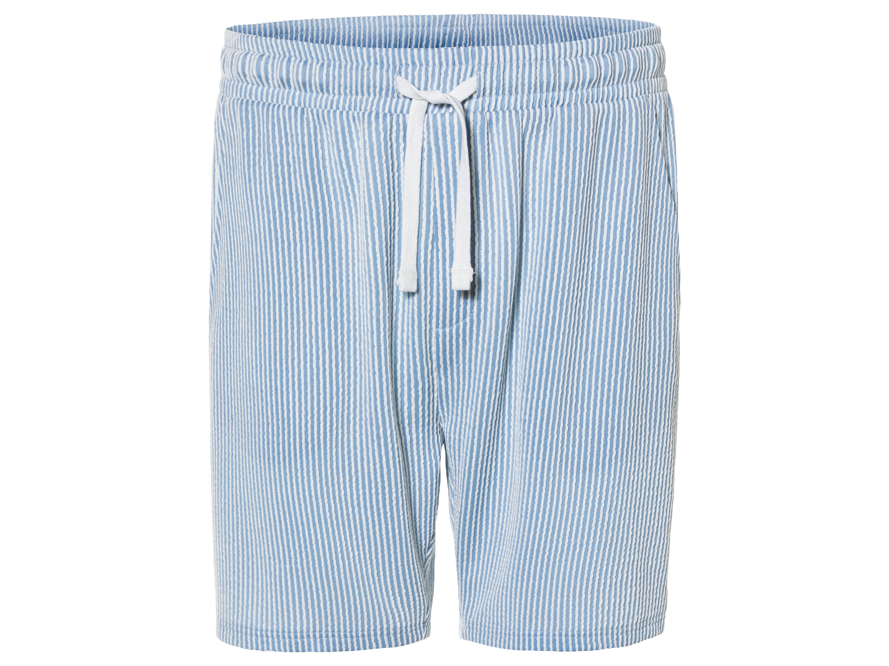 LIVERGY® Herren Shorts Seersucker (Blau/Weiß, S) | 04335633096172