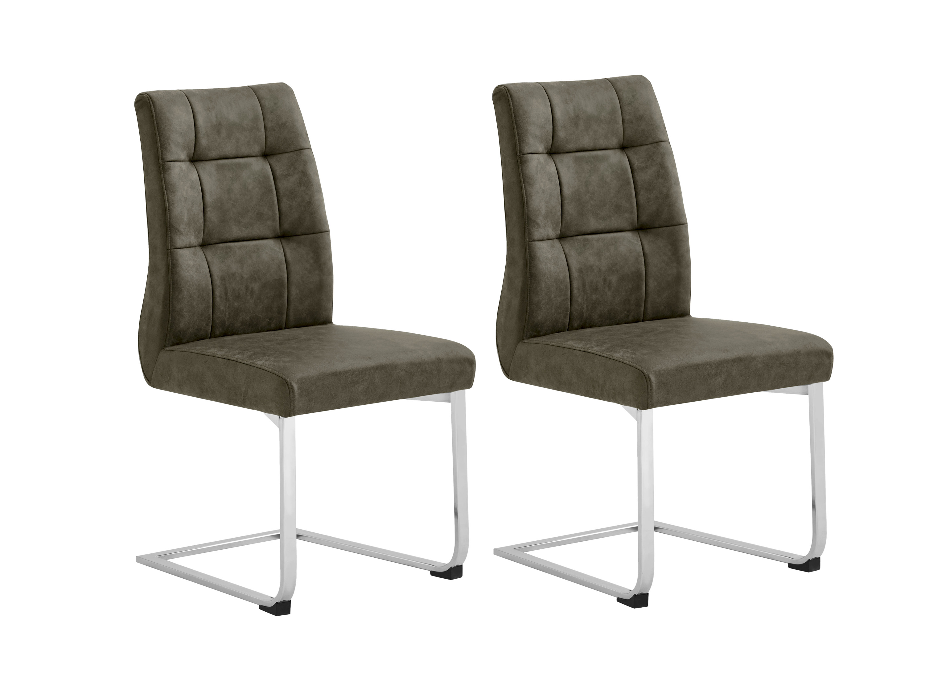 byLIVING Stuhl Marlen 2er Set (Vintage Stoff dunkelbraun) | 04251942205176