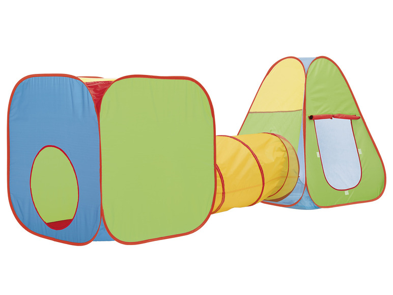 Gehe zu Vollbildansicht: Playtive Pop-up-Spielzelt, mit Tunnel, 3-teilig - Bild 2