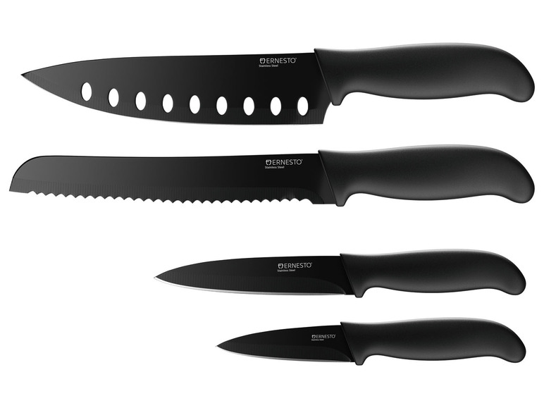 Gehe zu Vollbildansicht: ERNESTO Messerset, mit antihaftbeschichtete Klingen, 4-teilig - Bild 3