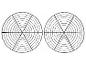 Zwei runde schwarze Draht-Kuchengitter auf weißem Hintergrund.
