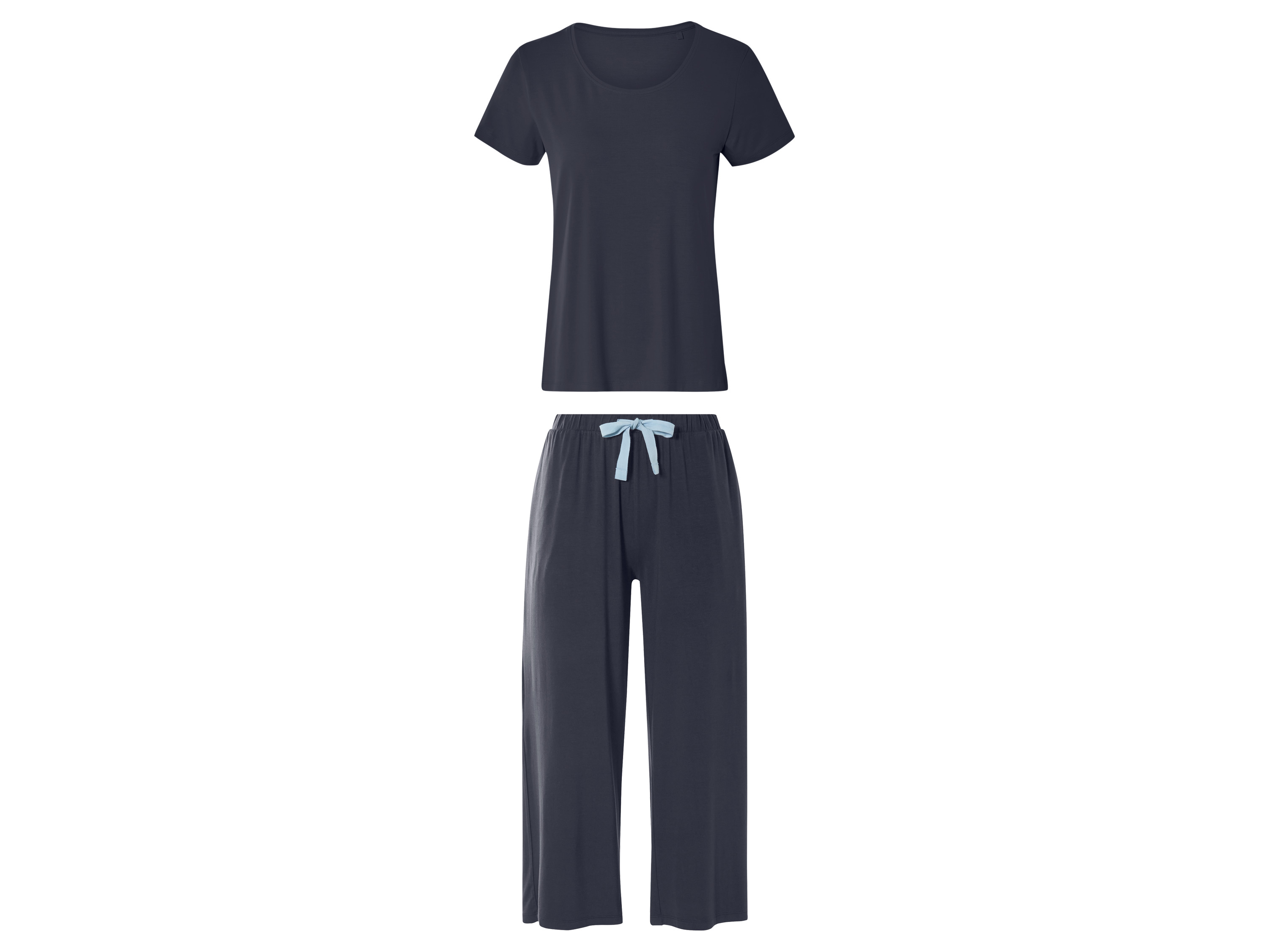 esmara® Damen Capri Pyjama (Navy, XS (32/34))““ | Hose in moderner 7/8-Culotte-Passform