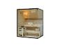 Home Deluxe Holzsauna mit Glastür, Ofen und Zubehör.