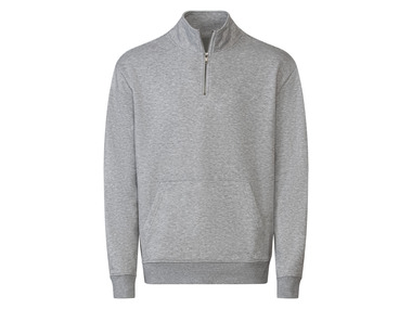 LIVERGY® - Herren Troyer mit Stehkragen und Reißverschluss (grau, XL(56/58)) 