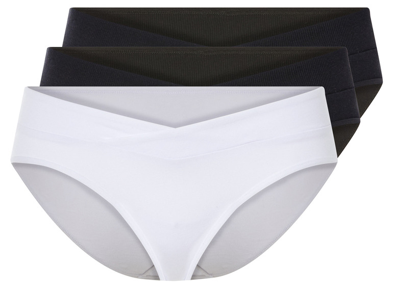 Ein weißer und zwei schwarze Slips