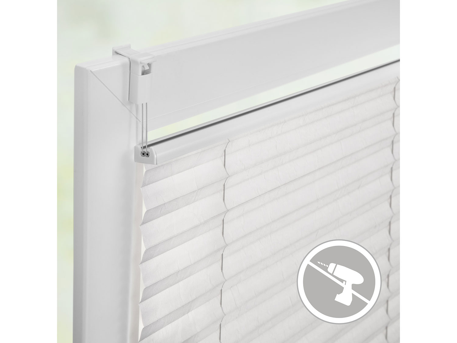 Thumbnail - Lichtblick Plissee Klemmfix, ohne (Weiß, 95x130 cm)