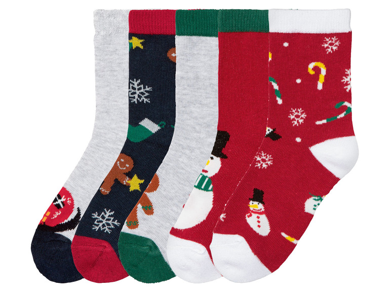 Gehe zu Vollbildansicht: pepperts!® Kleinkider/Kinder Socken, 5 Paar, mit Weihnachtsmotiv - Bild 2