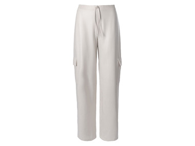 esmara® Damen Cargohose mit Satin-Effekt, beige
