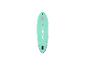 Mintfarbenes SUP-Board mit blauen Akzenten und schwarzem Griff