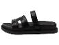 Schwarze flache Herren-Sandalen mit Schlangenmuster