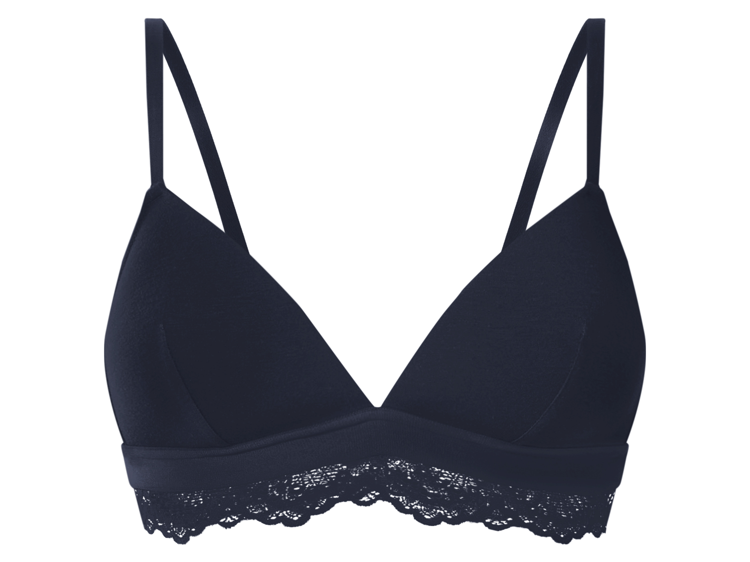 ESMARA® Damen Soft-BH mit Spitze (Navy, 85B)