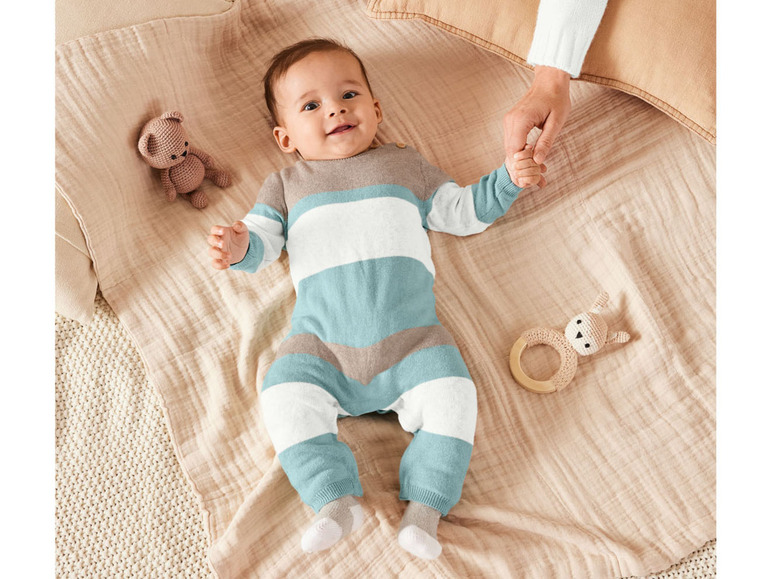 Gehe zu Vollbildansicht: lupilu® Baby Strickoverall mit Bio-Baumwolle und Wolle - Bild 3
