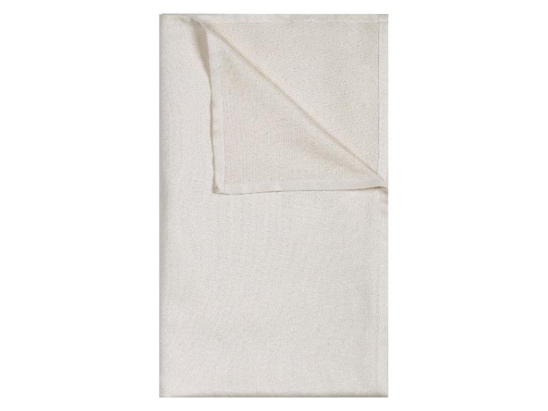 Weißes Geschirrtuch mit Fischgrätmuster