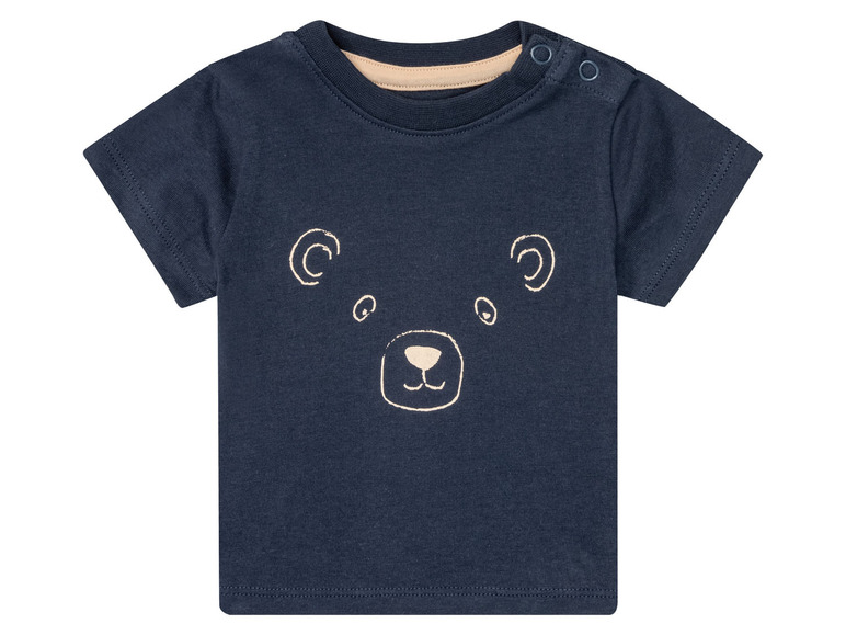 Gehe zu Vollbildansicht: lupilu® Baby Jungen T-Shirt, 2 Stück, mit praktischer Schulterknöpfung - Bild 4