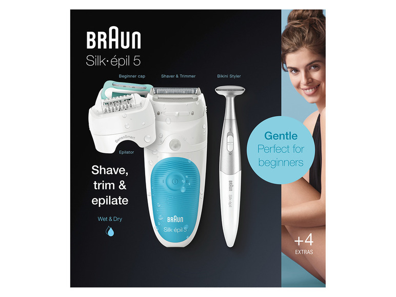 Braun Silk-épil 5 Rasierer, Trimmer und Epilierer für Anfänger.