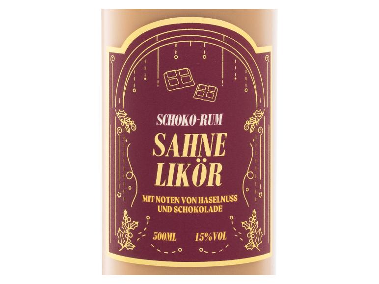 Schoko-Rum Sahne Likör mit Noten von Haselnuss und Schokolade, 500ml, 15% vol.