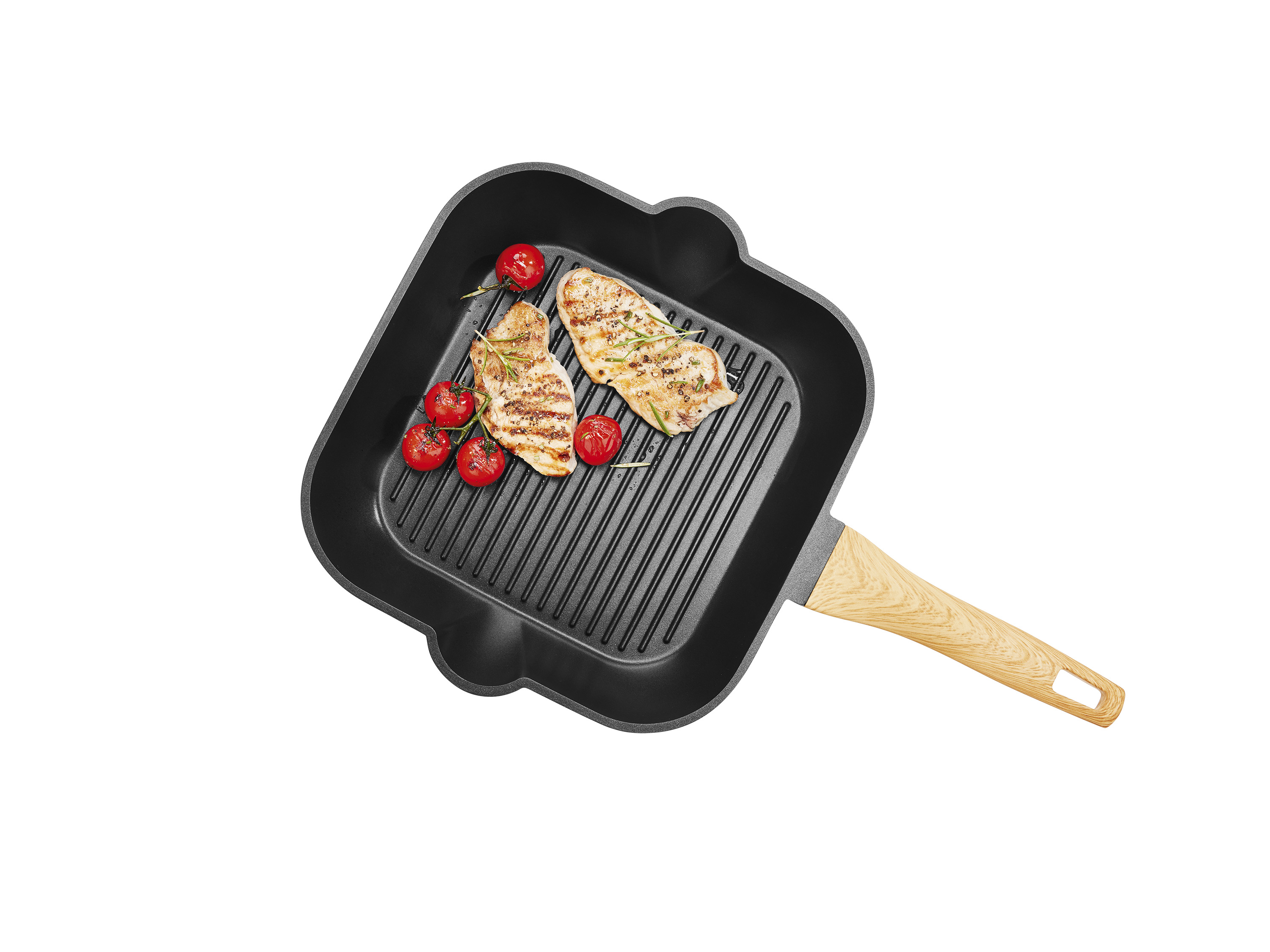 Thumbnail - ERNESTO® Grill-/ Bratpfanne Ø 28 cm Aluguss (eckig schwarz)