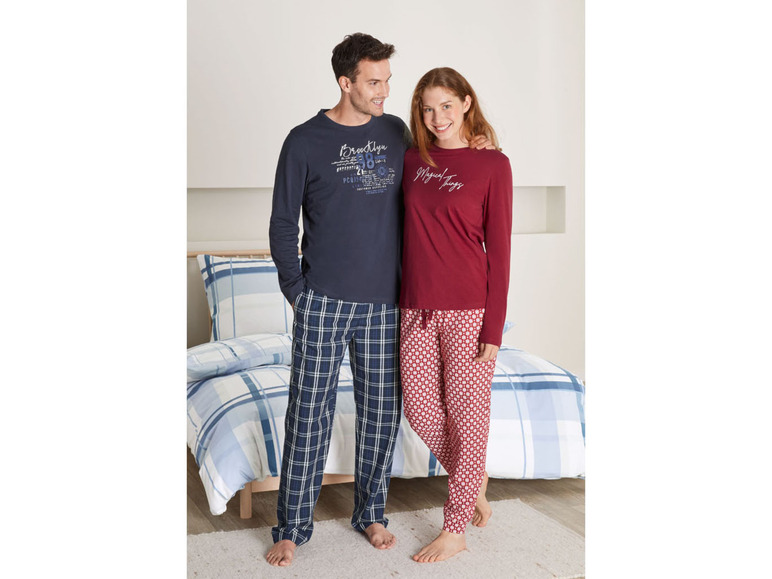Gehe zu Vollbildansicht: LIVERGY Herren Pyjama aus reiner Baumwolle - Bild 18
