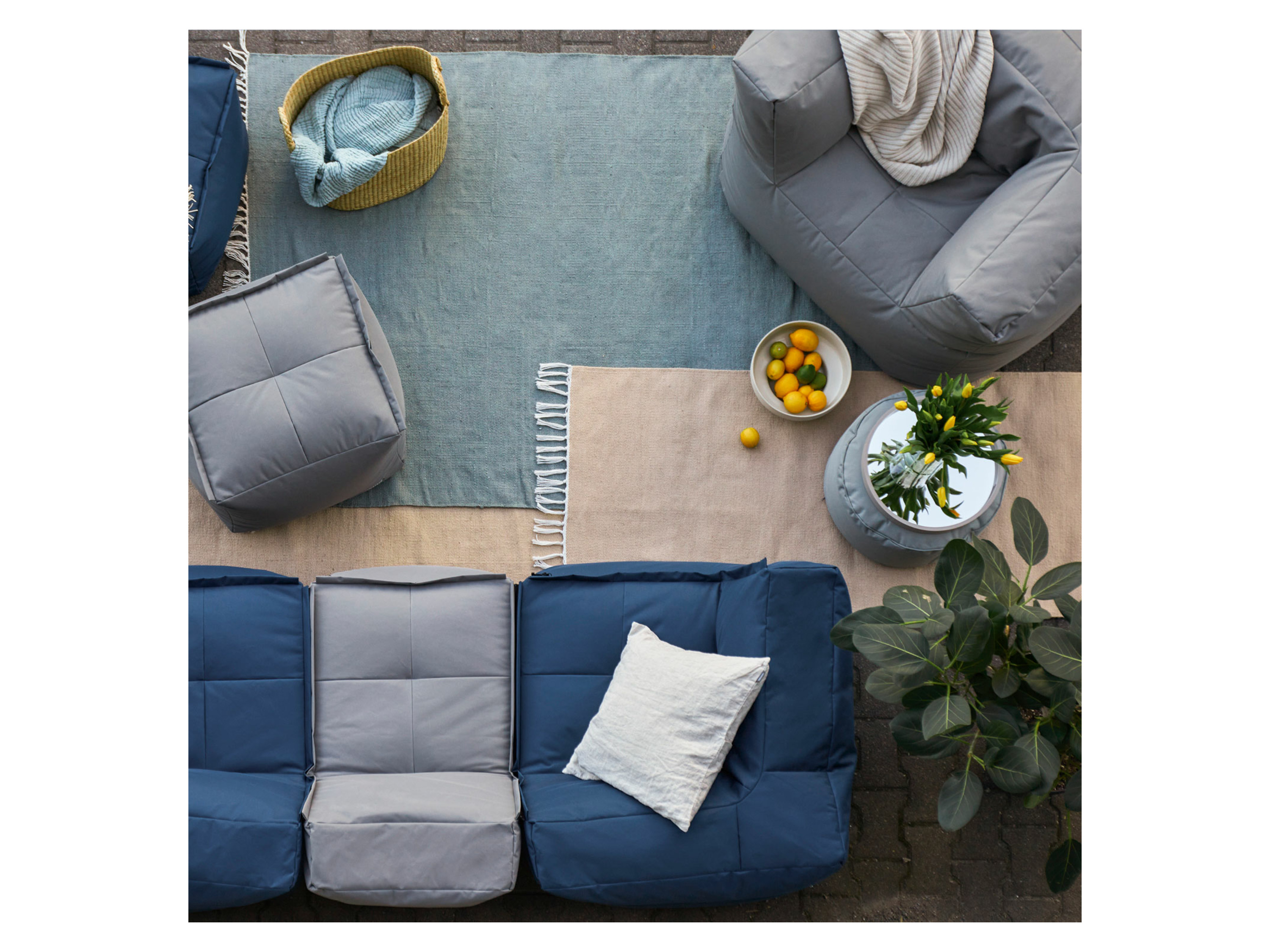 Thumbnail - Lumaland Sitzsack-Garnitur, modulares System, 5-teilig