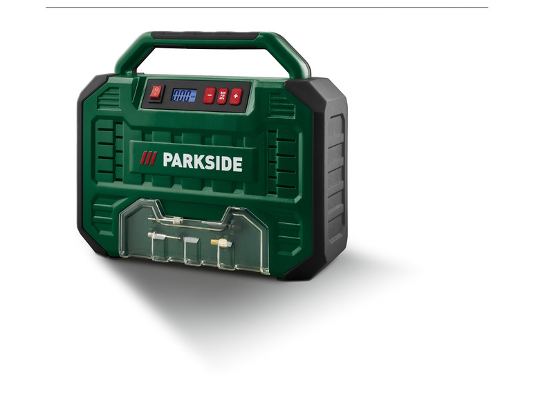 Gehe zu Vollbildansicht: PARKSIDE® Kompressor mit digitaler Anzeige »PMK 150 A1«, tragbar, 12 V / 230 V - Bild 1