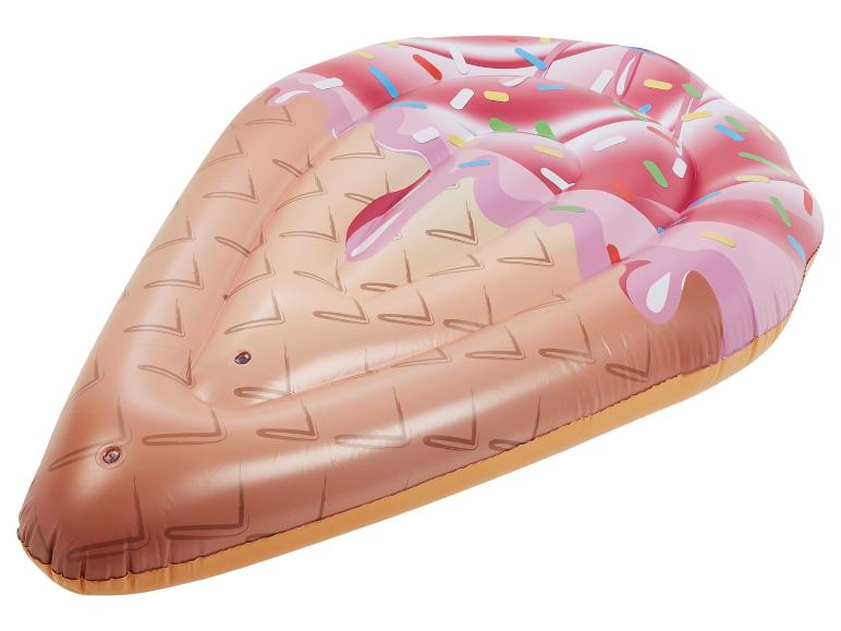 Aufblasbares Eis am Stiel-Schwimmfloss in Rosa und Braun.