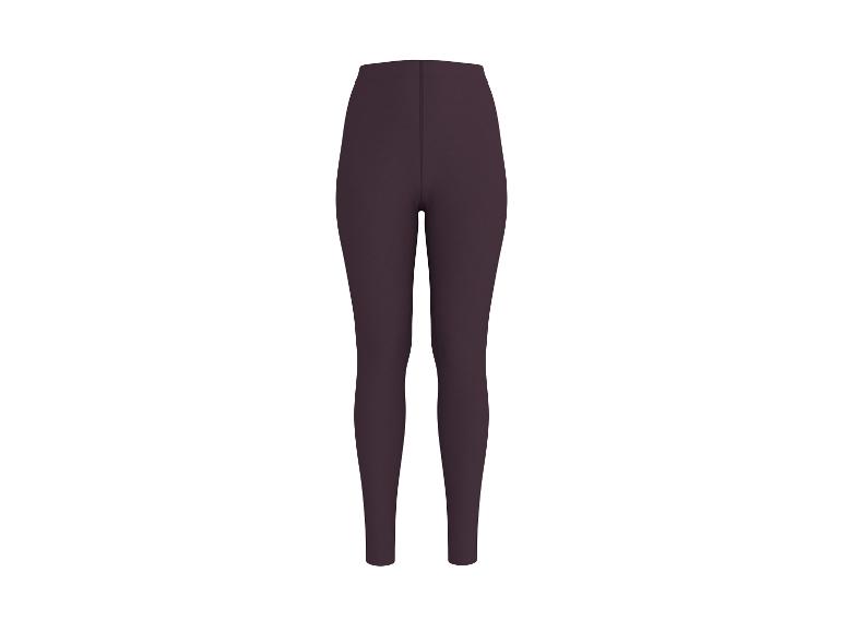 Dunkelbraune Damen-Leggings mit hohem Bund.