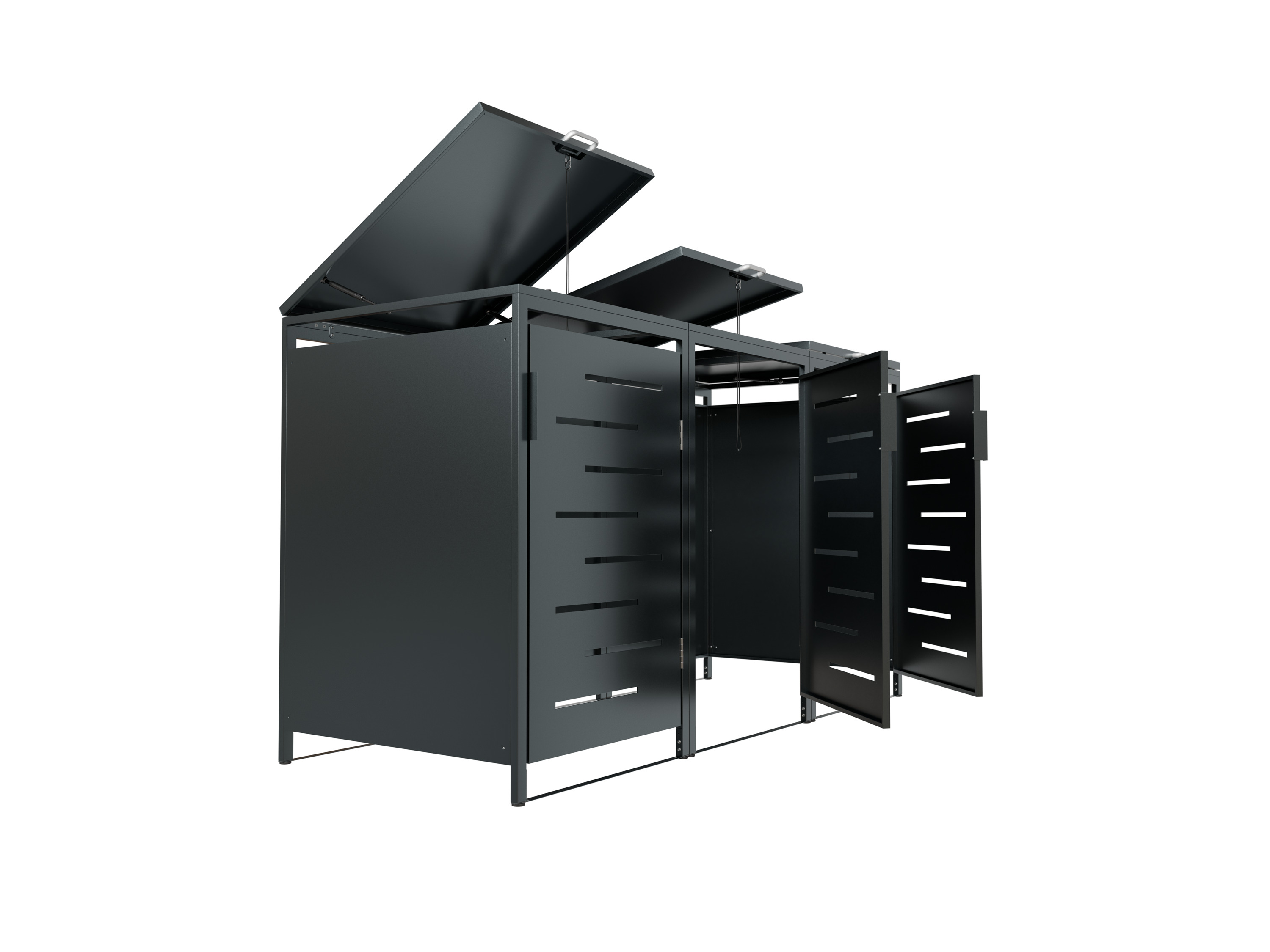 JUSKYS Metall Mülltonnenbox Arel (3er) – Bild 3 von 4