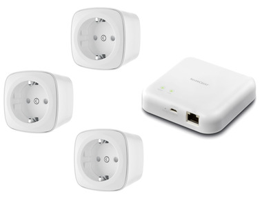 SILVERCREST® Zigbee Smart Home Starter Set, Gateway Apple HomeKit + 3 Zwischenstecker