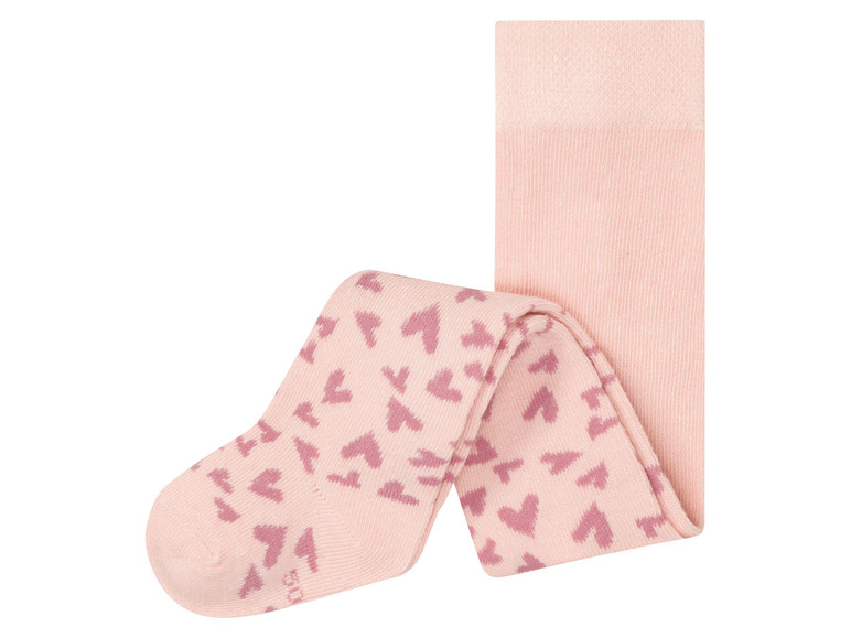 Rosa Strumpfhosen mit Herz-Muster