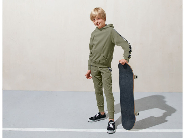 Jungen-Sweatanzug Mit Kapuze – Dino-Print, Warmes 2-teiliges Set