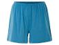 Dunkelblaue Jersey-Shorts.