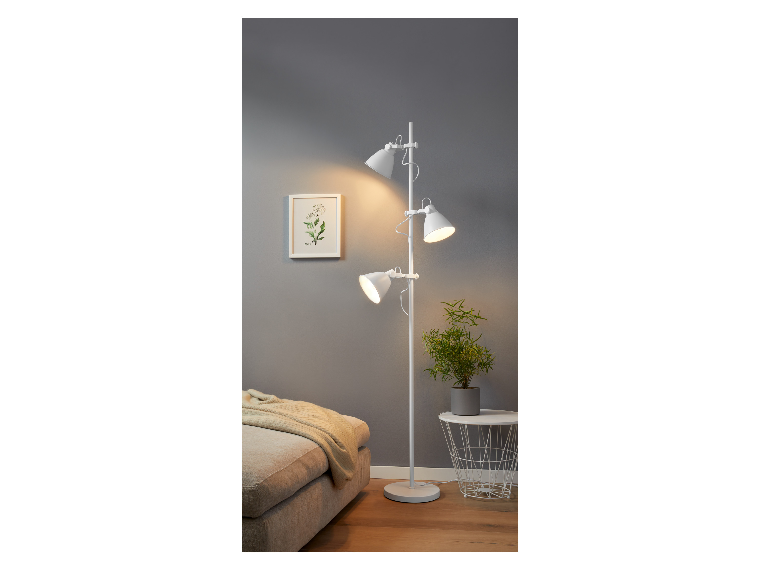 Thumbnail - LIVARNO home Stehleuchte 3flammig TEIWAZ (Weiß)