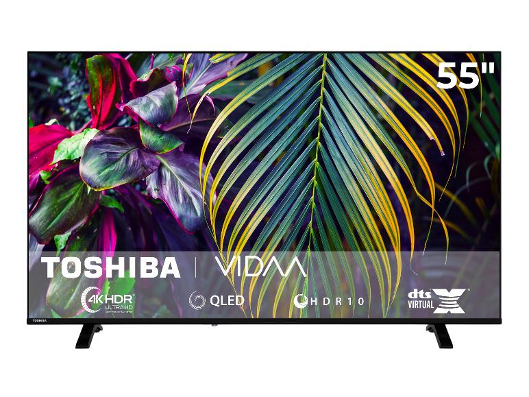 55-Zoll 4K HDR Fernseher mit QLED Technologie und DTS Virtual X Sound.