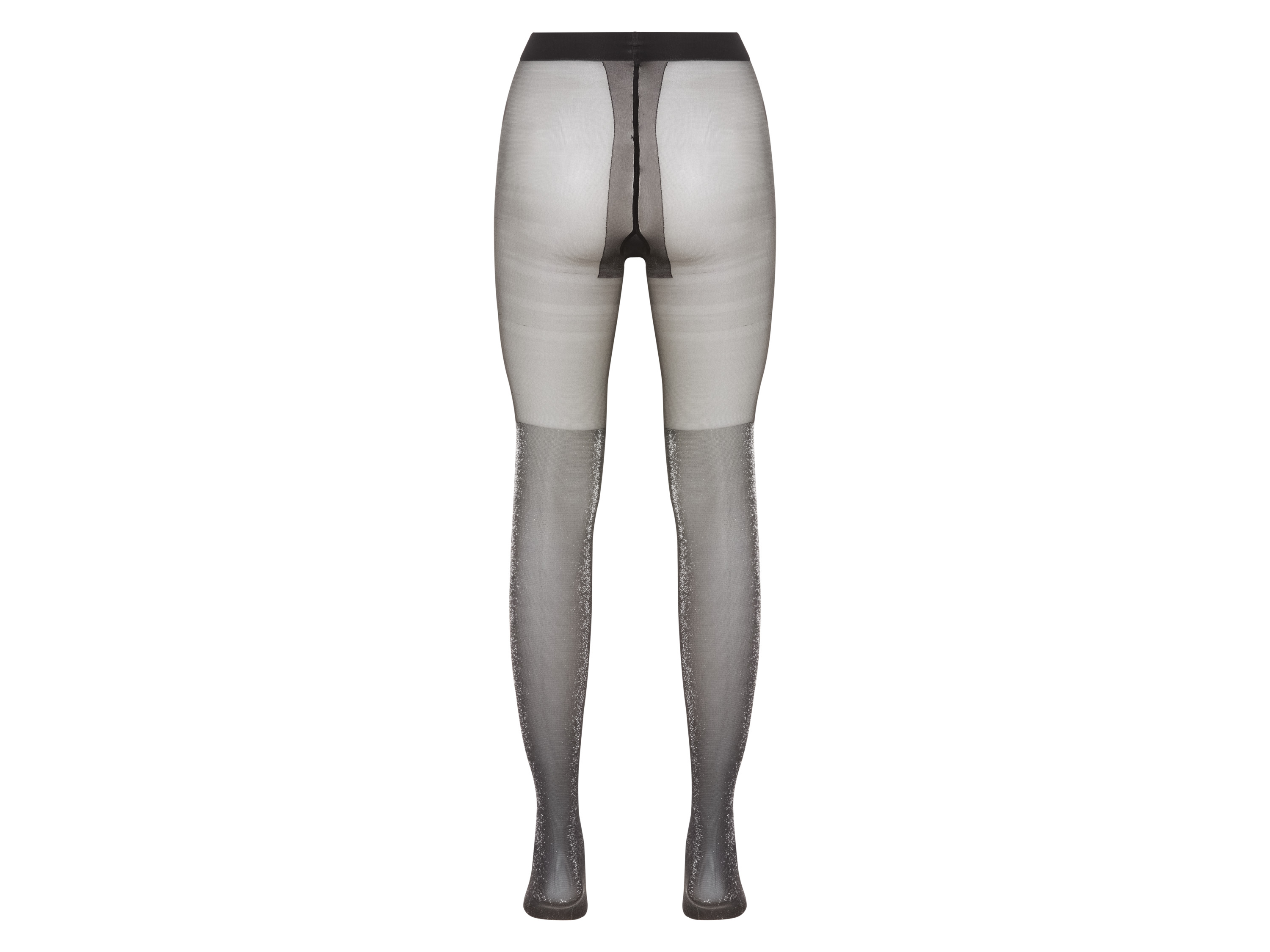 Thumbnail - esmara® Damen Feinstrumpfhose mit Overknee-Optik (schwarz/silber, S(36/38))
